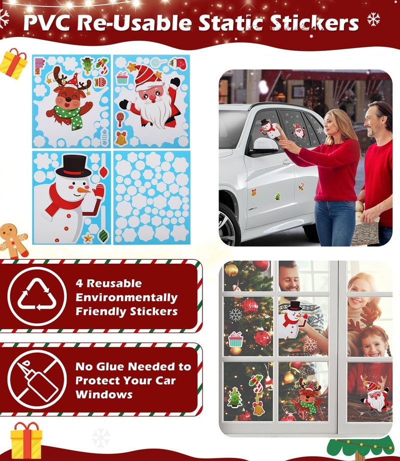 Angooni Branch-Shaped 16" Christmas Antlers for Car - Brown Christmas Reindeer Car Kit with Festive Stickers, Adorable Xmas Decorations for Car, Suitable for Jeeps, Trucks, Golf Carts.. - Image 5